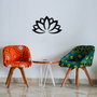Wallity Lotus Flower 2 Metal Decor Negro